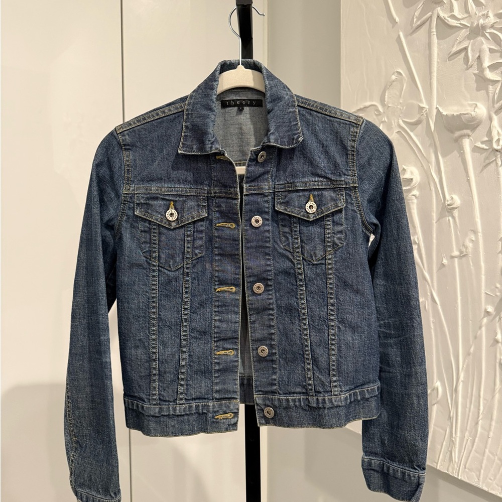 Theory Women's Dark Blue Jean Jacket
